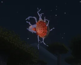 A fighting type portal at night